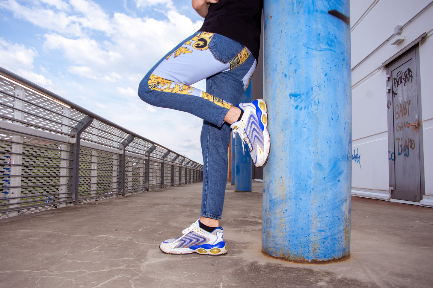 JEANS UOMO STAMPA BAROCCO SCURI Made in Italy