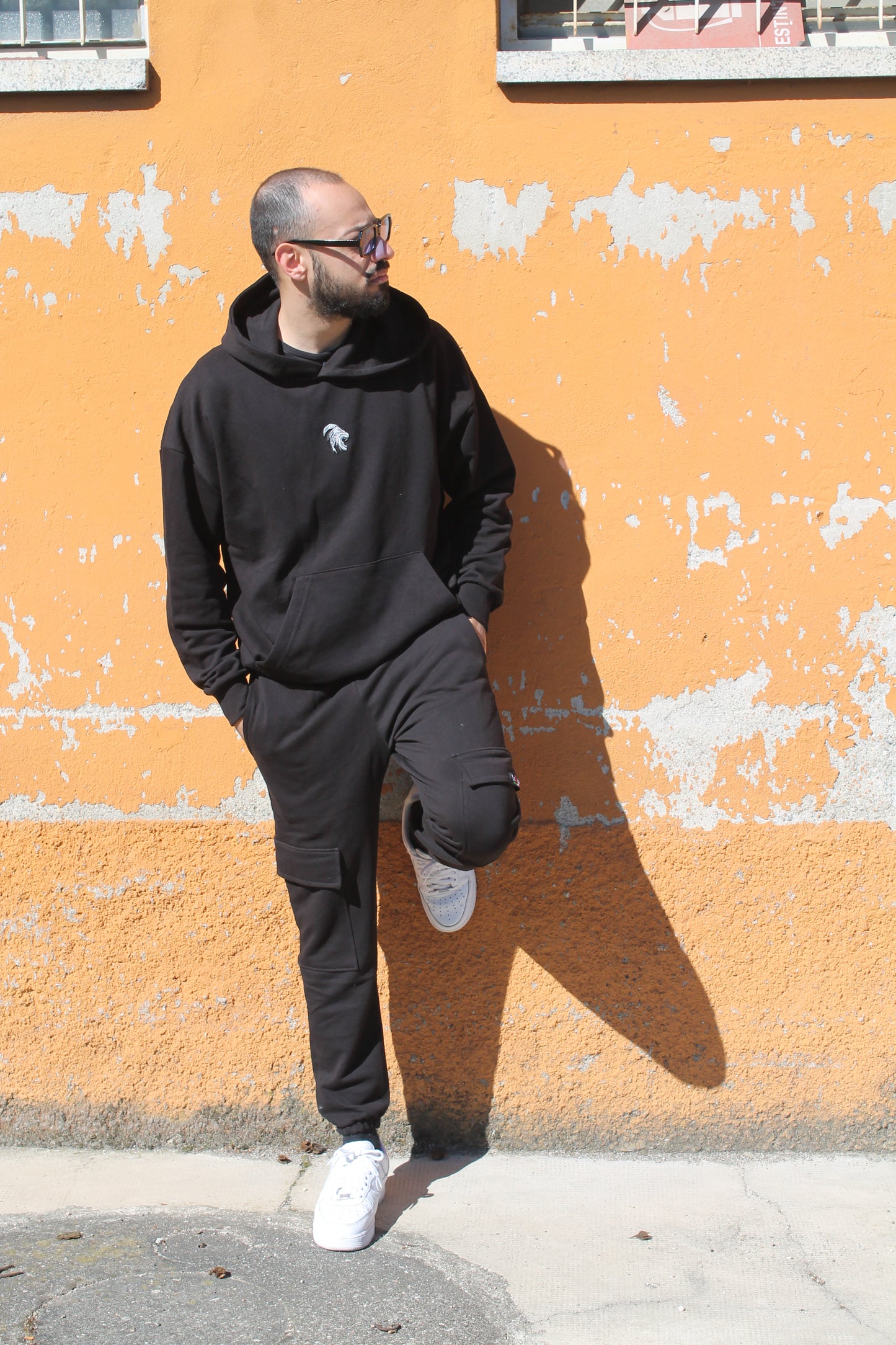 Felpa Street con Cappuccio 100% Cotone Made in Italy