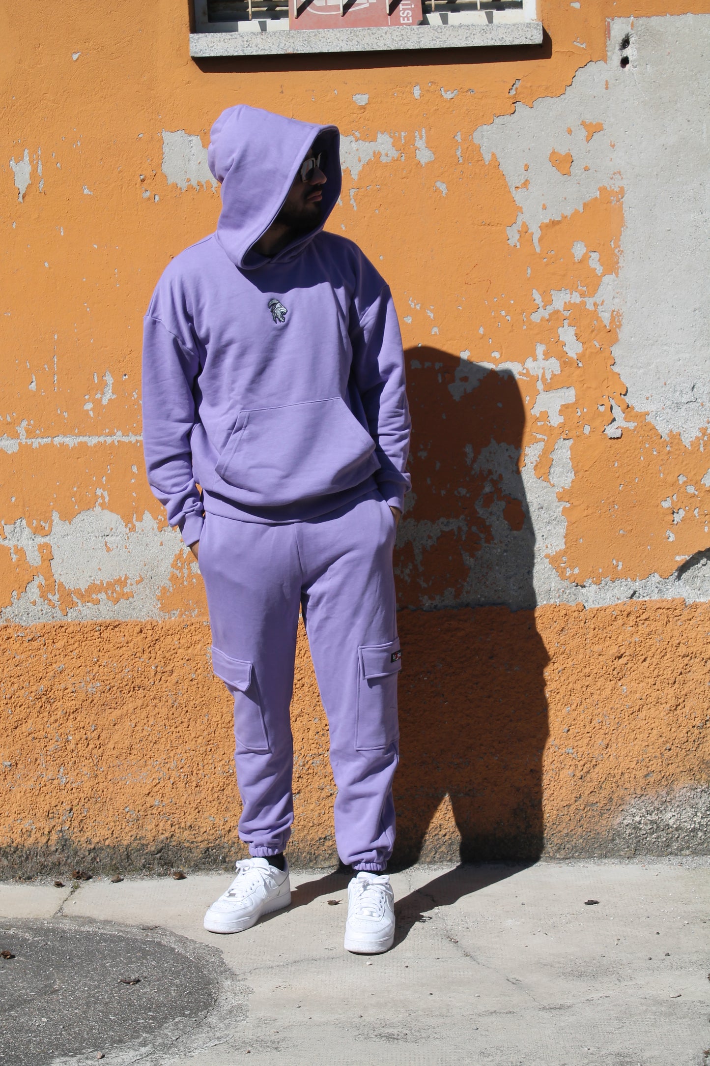 Felpa Street con Cappuccio 100% Cotone Made in Italy
