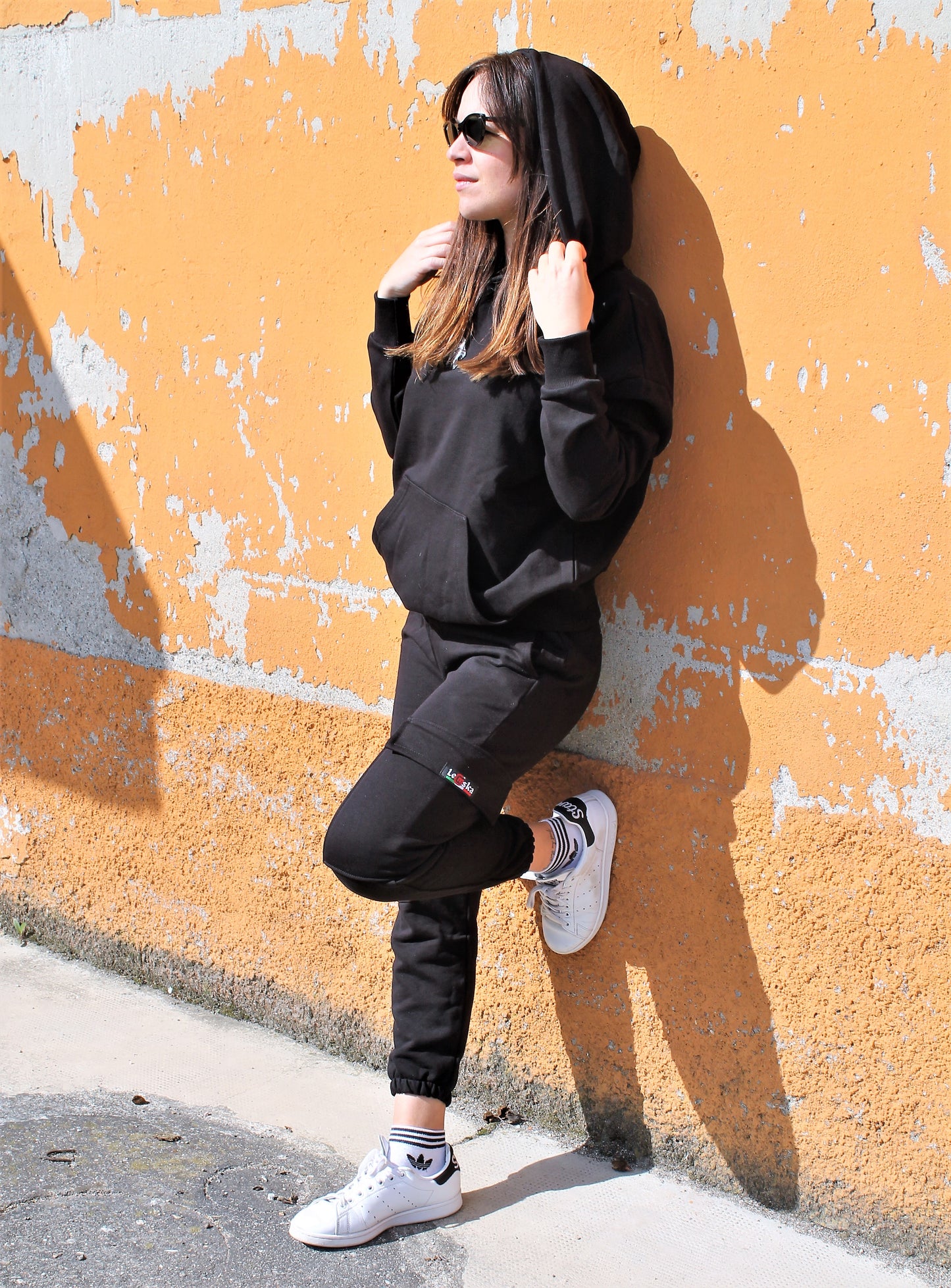 Felpa Street con Cappuccio 100% Cotone Made in Italy