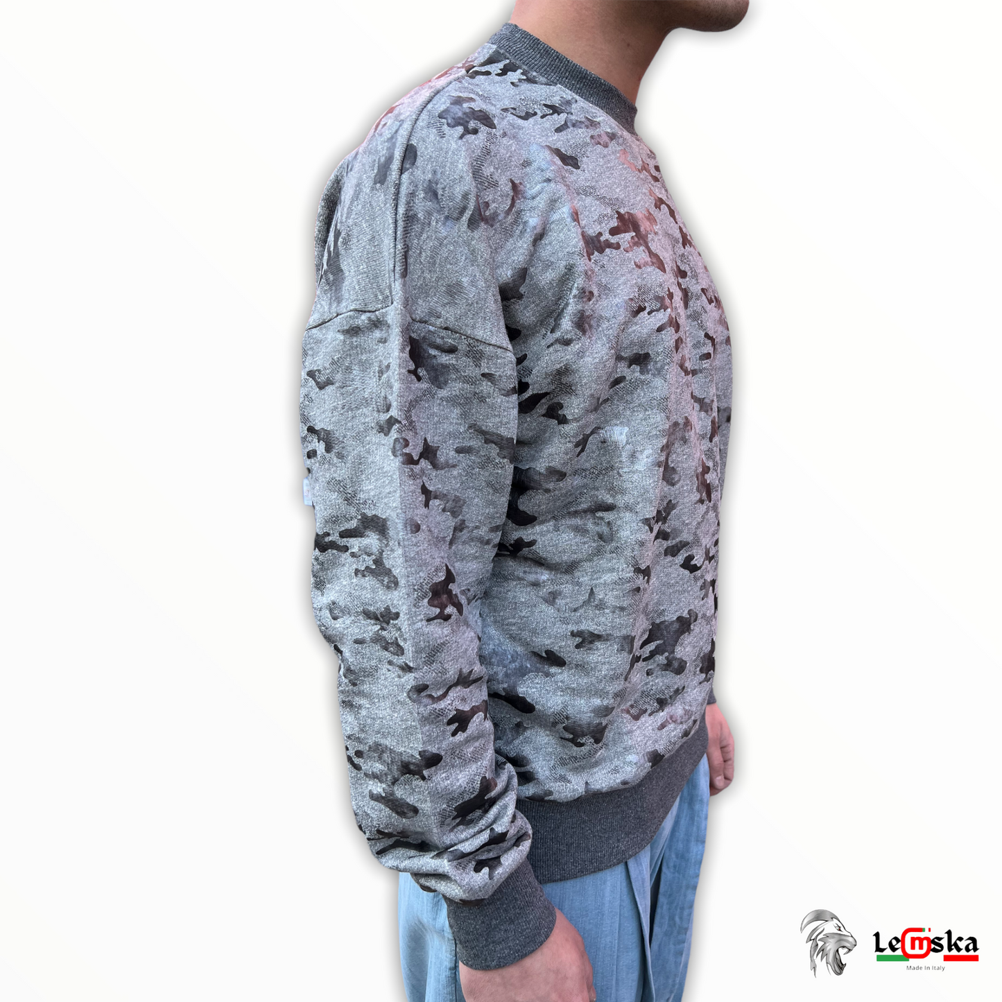 MAGLIONCINO IN FELPA DI COTONE UOMO MADE IN ITALY