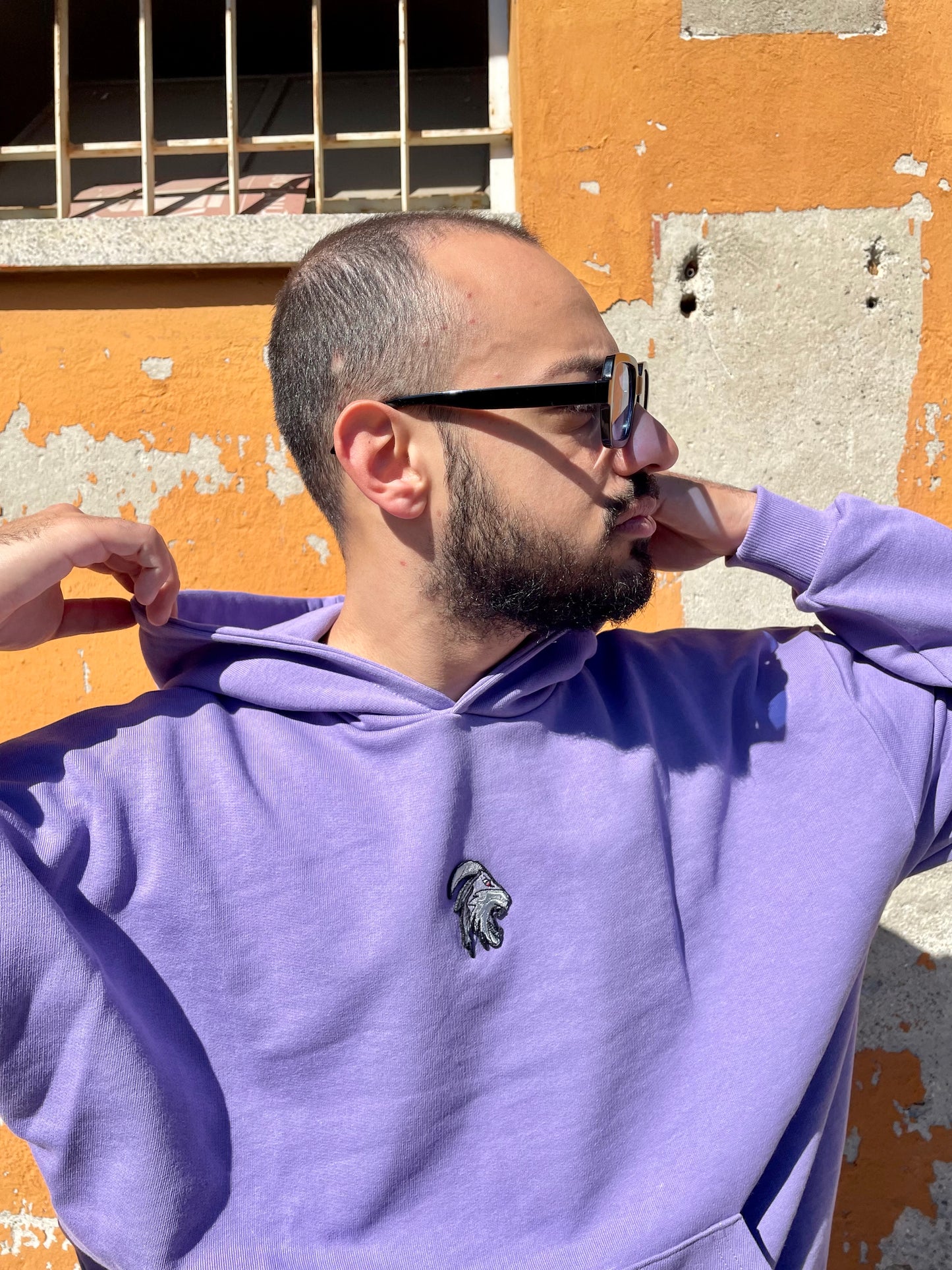 Felpa Street con Cappuccio 100% Cotone Made in Italy