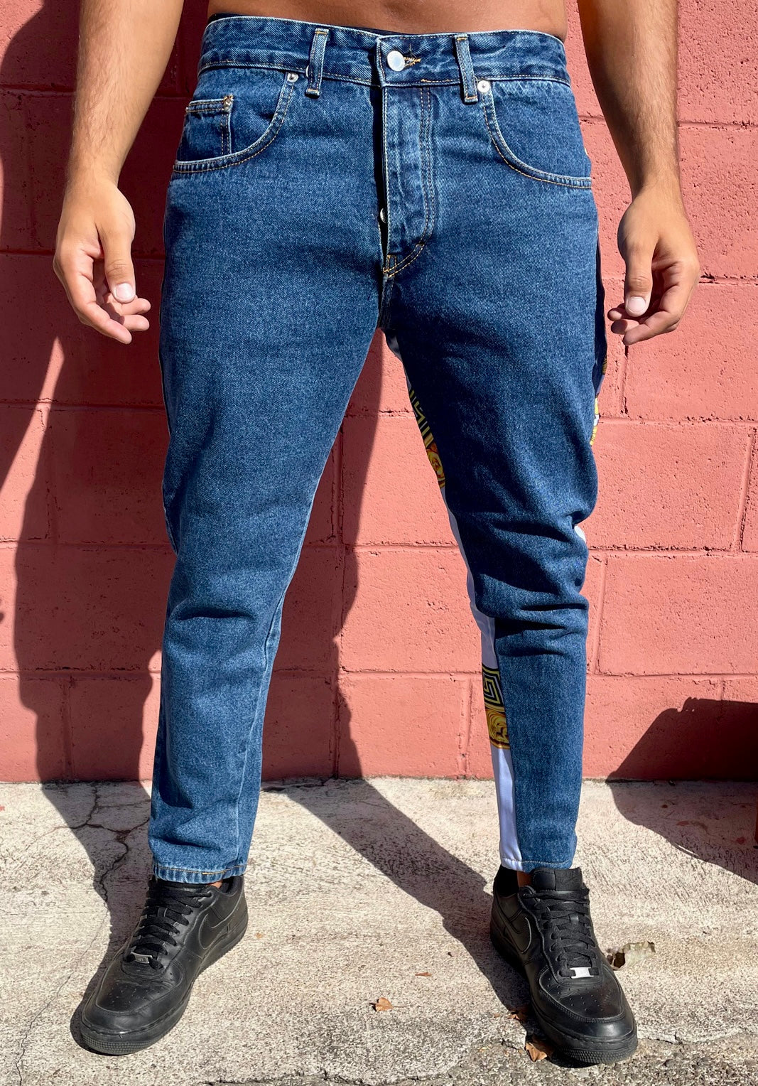 JEANS UOMO STAMPA BAROCCO SCURI Made in Italy