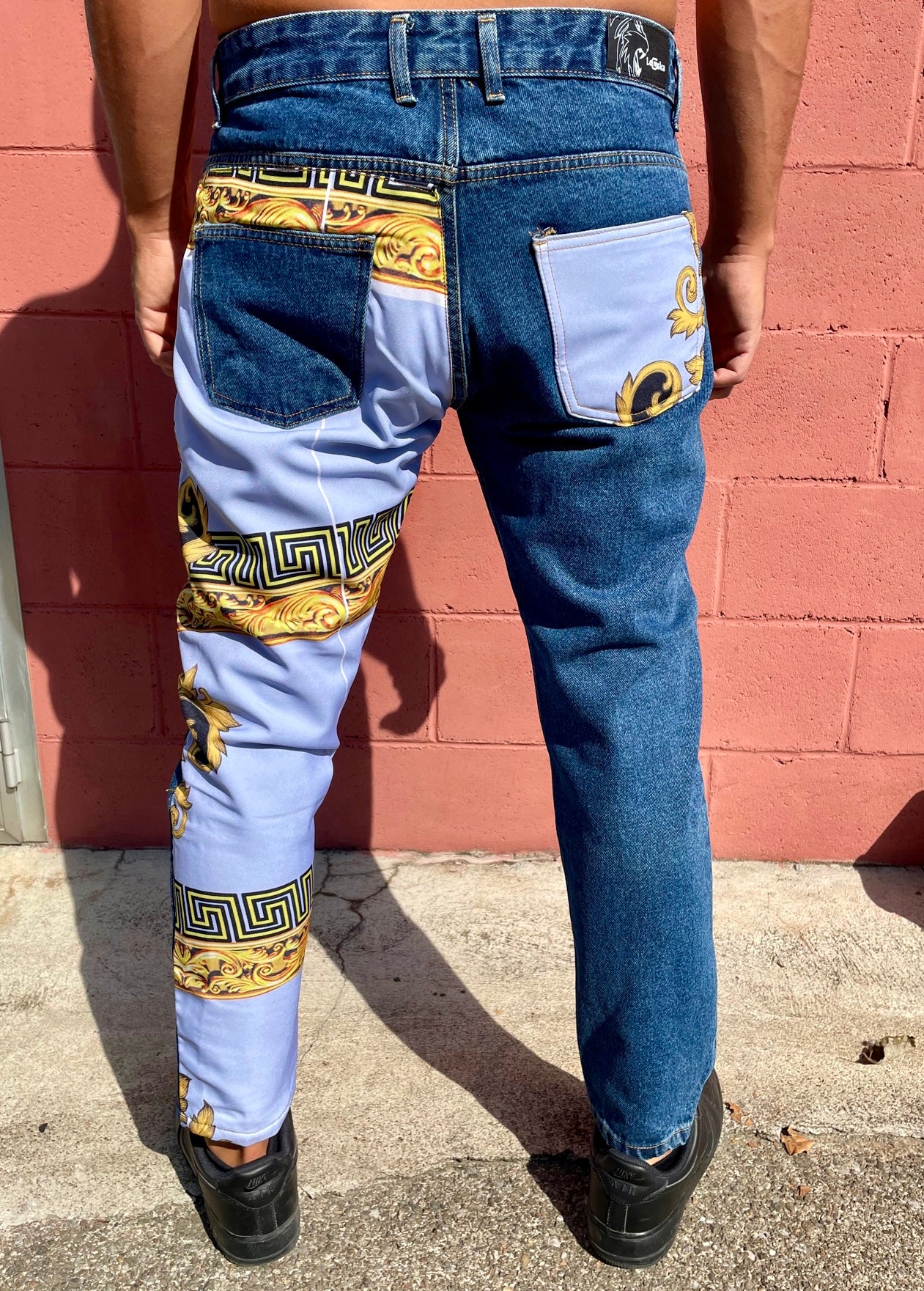 JEANS UOMO STAMPA BAROCCO SCURI Made in Italy
