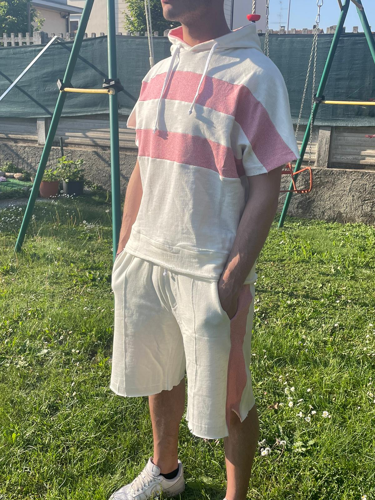COMPLETO CORTO di Cotone in 3 Varianti di colore Made in Italy