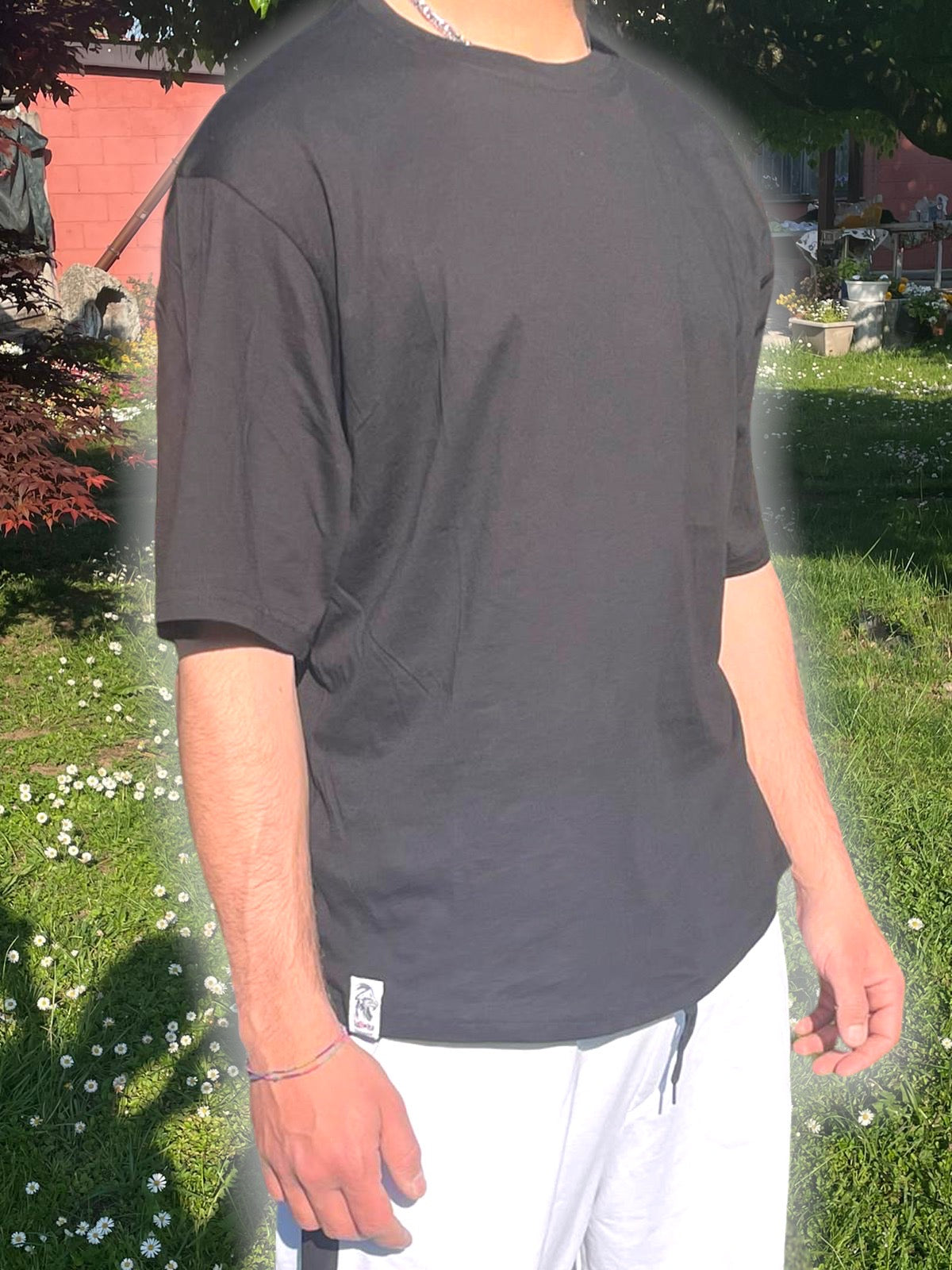 T-Shirt Neutra Oversize Prodotto 100% Made In Italy