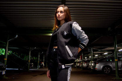 Giacca Baseball bicolore in Felpa Made in Italy