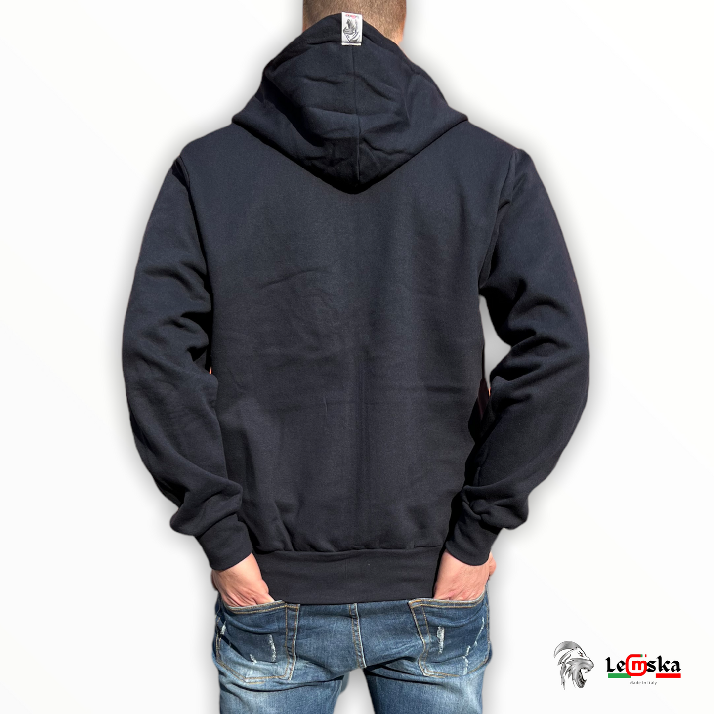 Felpa Zip con Cappuccio 100% Made in Italy
