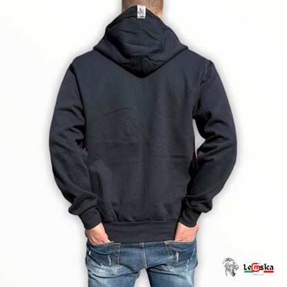 Felpa Zip con Cappuccio 100% Made in Italy