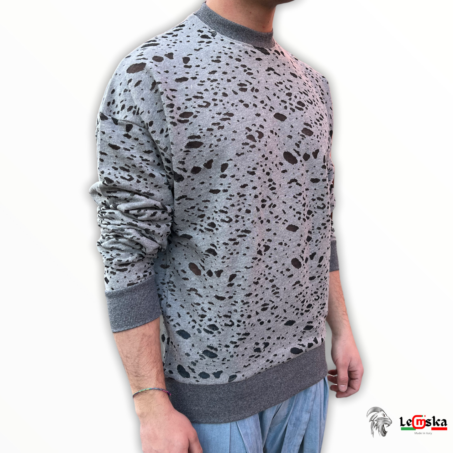 MAGLIONCINO IN FELPA DI COTONE UOMO MADE IN ITALY