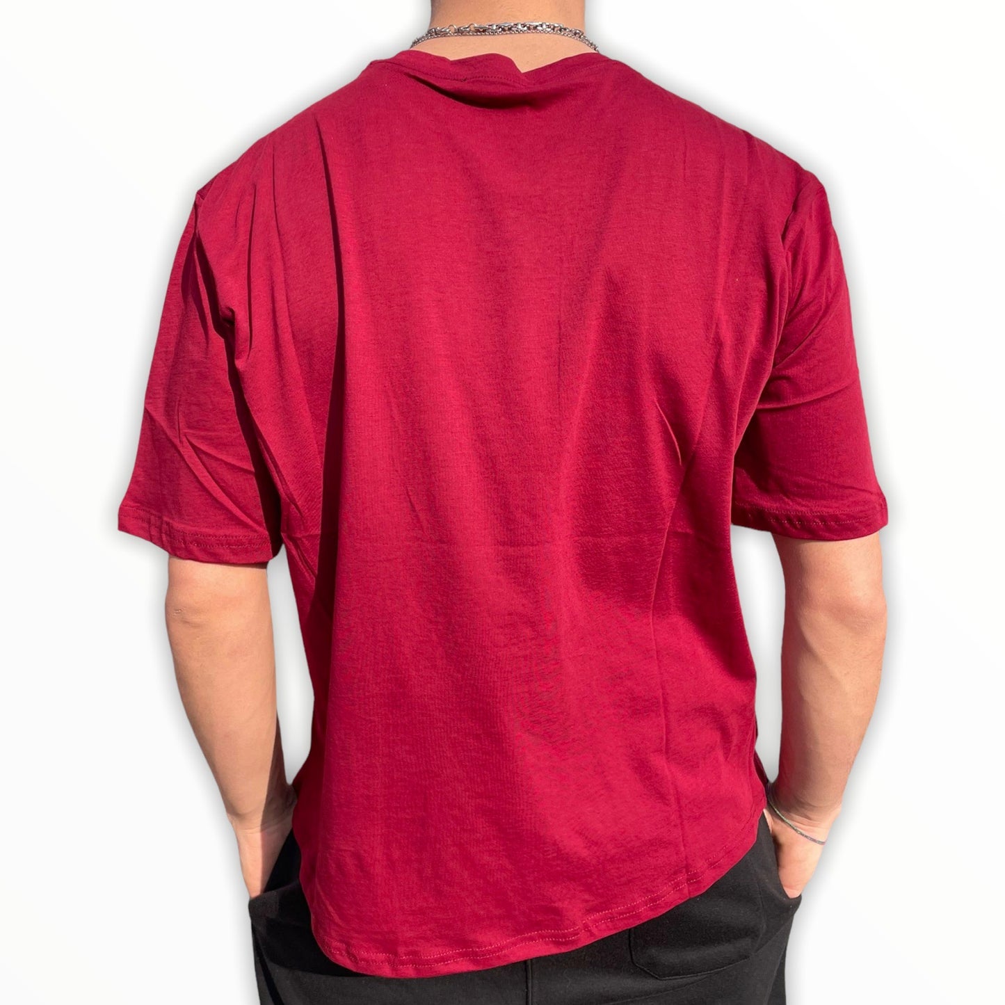 T-Shirt Neutra Oversize Prodotto 100% Made In Italy
