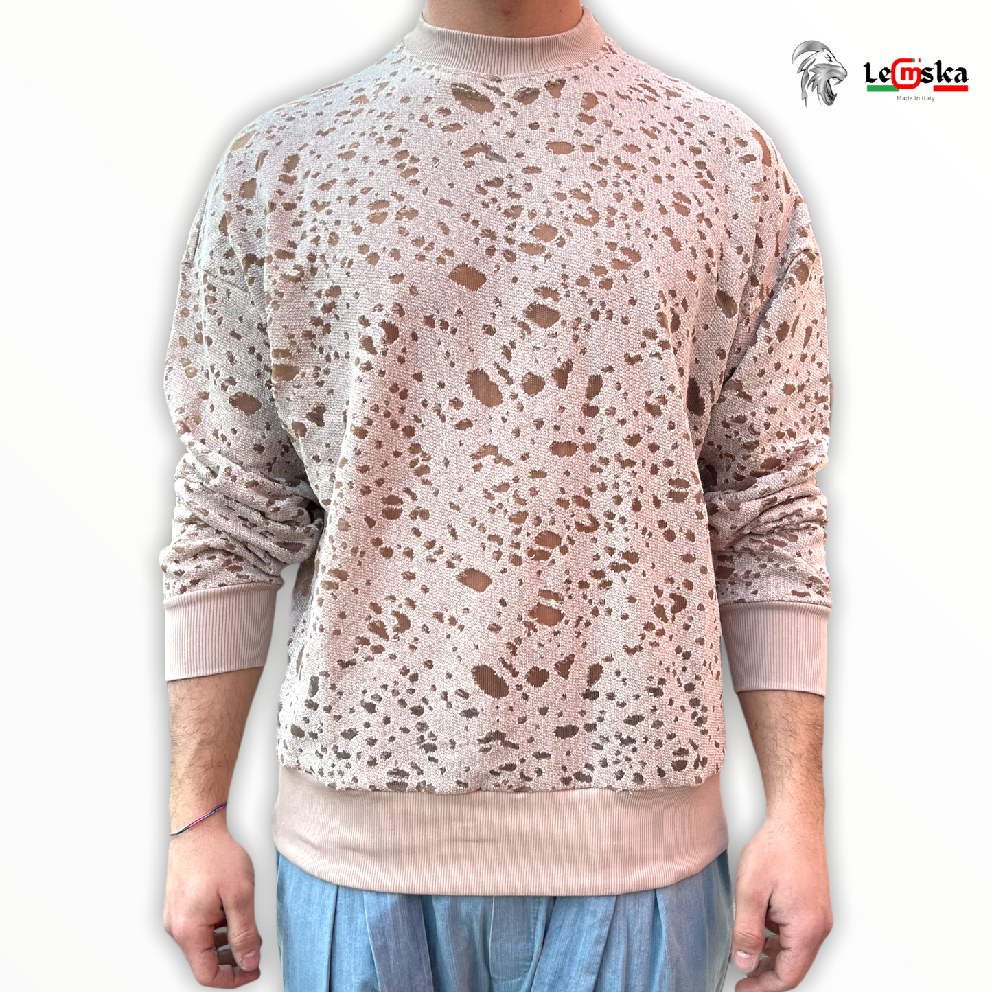 MAGLIONCINO IN FELPA DI COTONE UOMO MADE IN ITALY