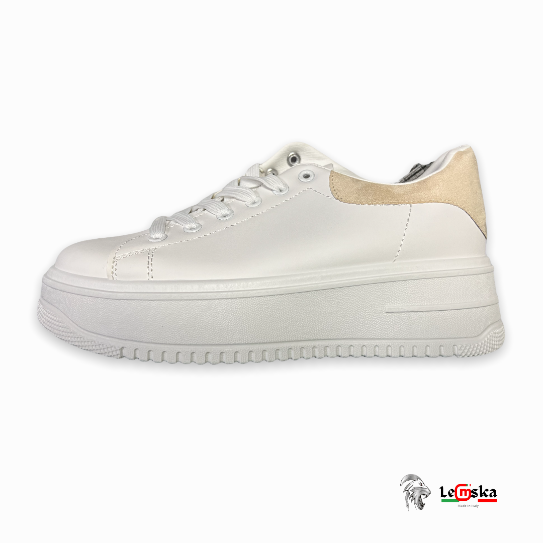 SNEAKERS PLATFORM DONNA IN ECOPELLE MADE IN ITALY