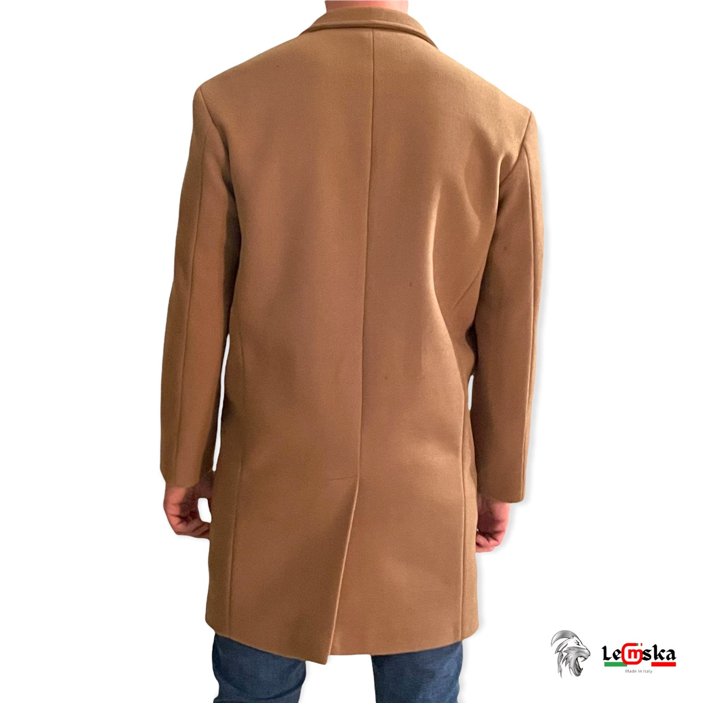 Cappotto Monopetto in panno di Cotone 100%Made in Italy