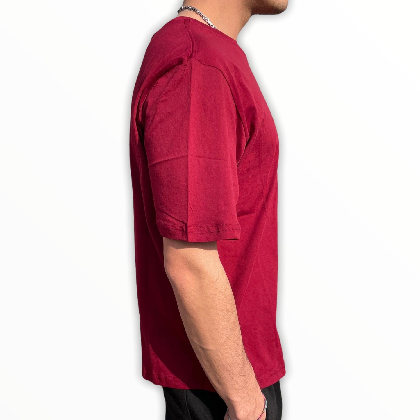 T-Shirt Neutra Oversize Prodotto 100% Made In Italy