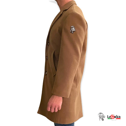Cappotto Monopetto in panno di Cotone 100%Made in Italy
