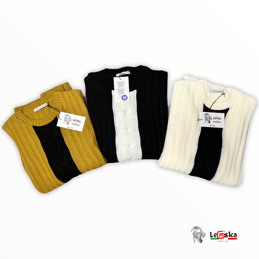 MAGLIONE MISTO LANA UOMO PARICOLLO MADE IN ITALY