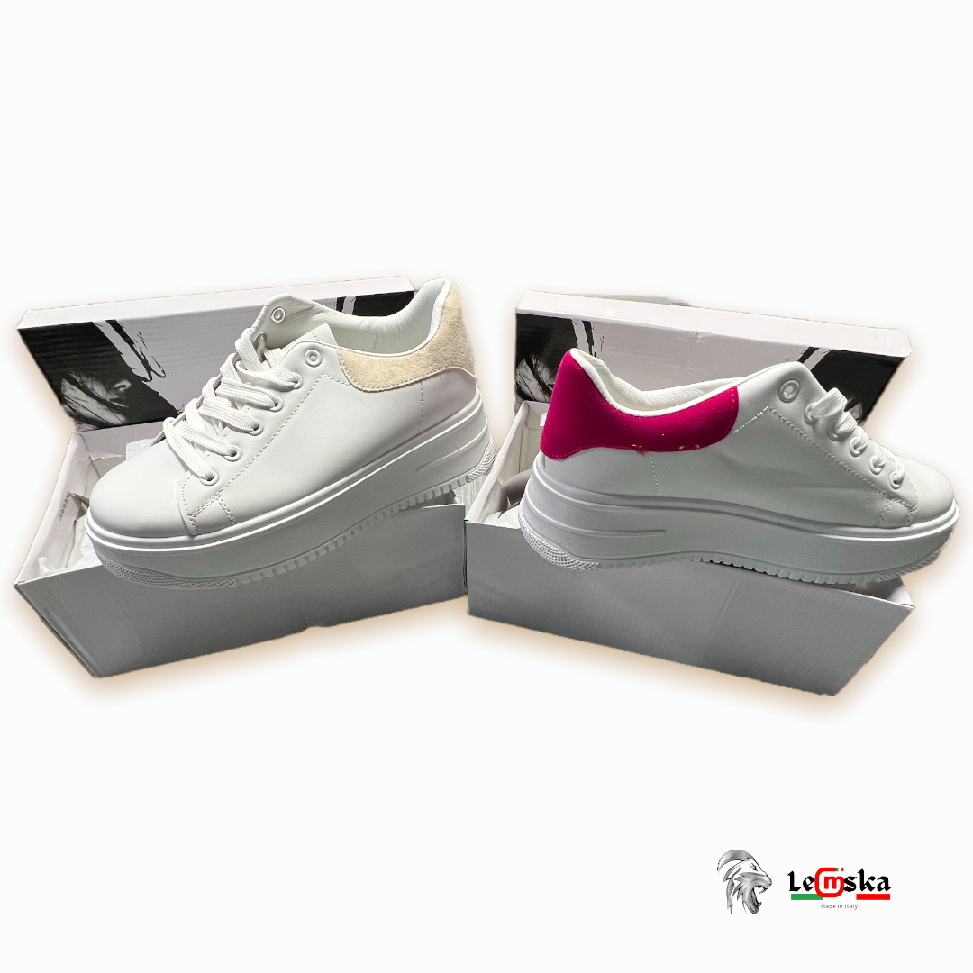 SNEAKERS PLATFORM DONNA IN ECOPELLE MADE IN ITALY