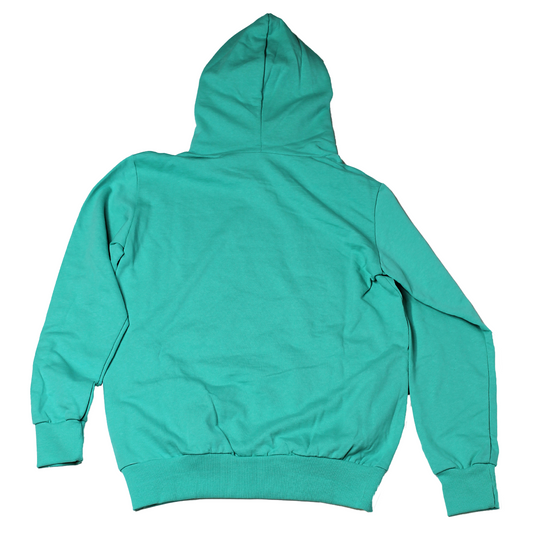 Felpa Street Acqua Marina con Cappuccio 100% Cotone e 100% Made in Italy